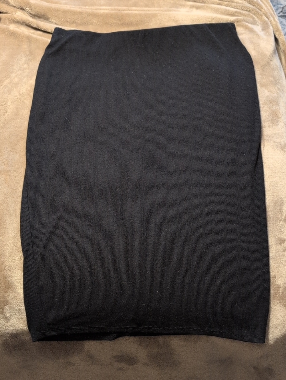 torrid Black Rib Knit Midi Skirt Elastic Waistband Size 0 (12)